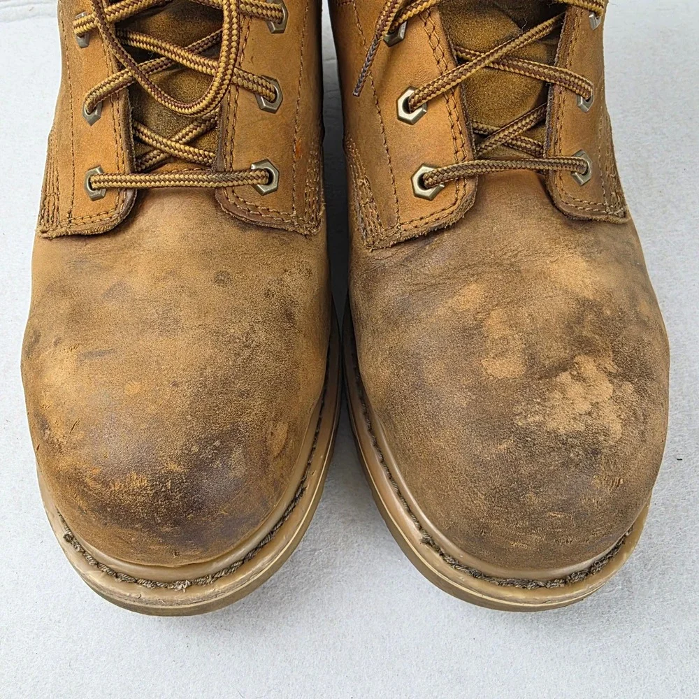 Timberland PRO Mens 33031 Direct Attach Steel Toe Work Boots Wheat Leather 12M